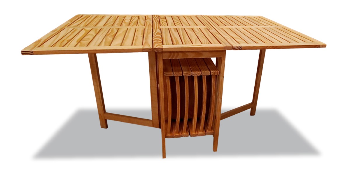Mesa Libro 1.80x0.90 de Madera de Pino c/ Impregnante para Maderas